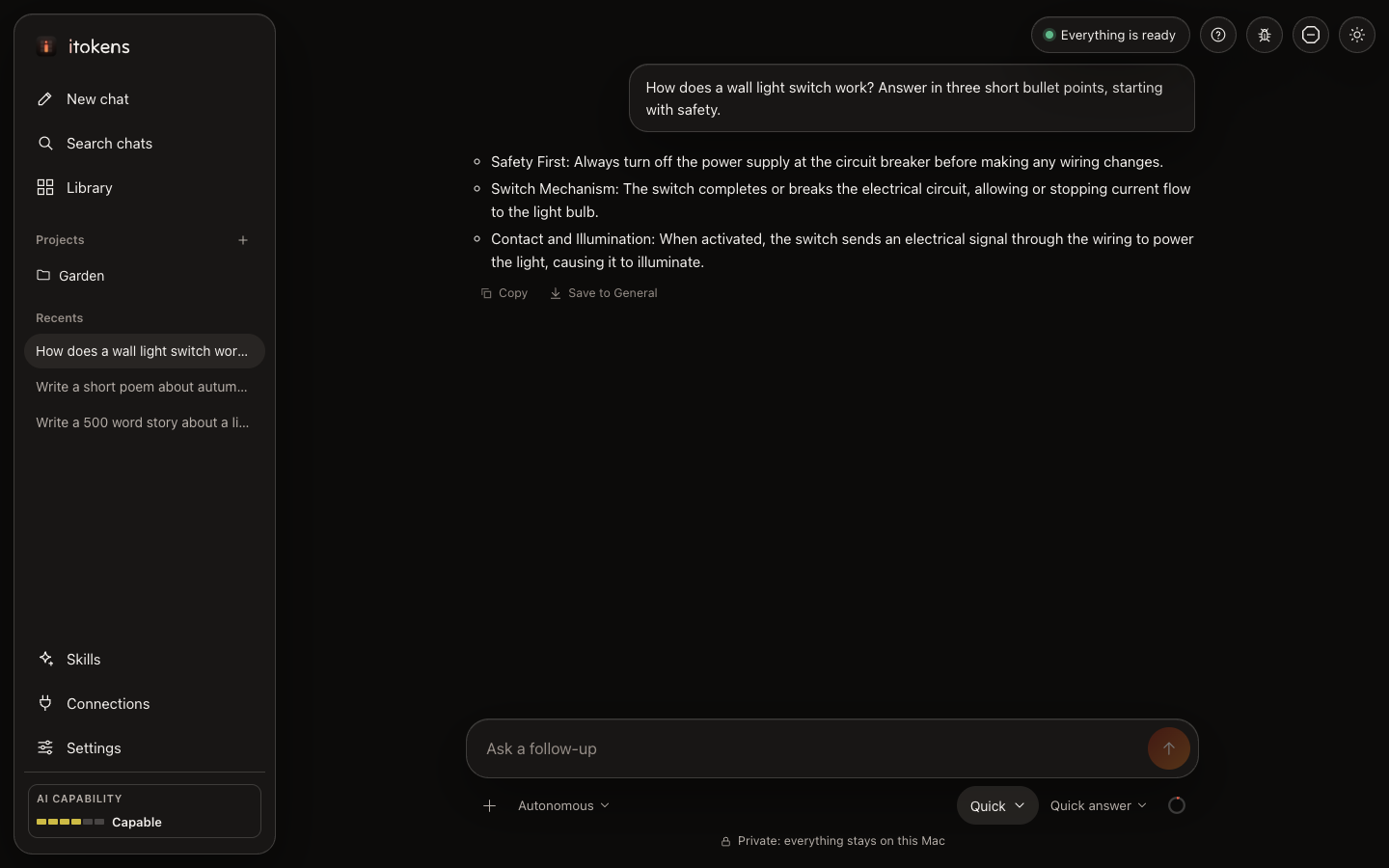 itokens: an everyday question and its answer